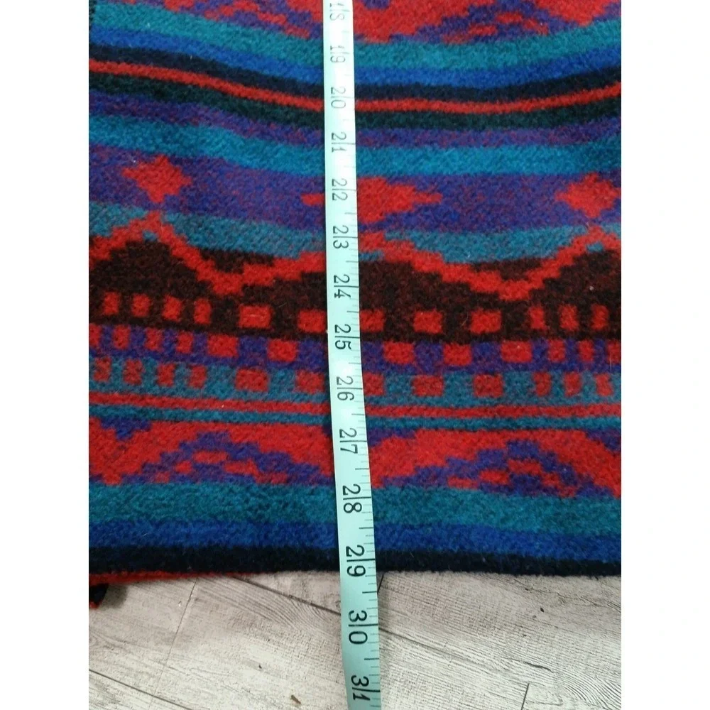Vintage 80s‎ Jo Hardin Red Blue Southwestern Western Aztec Jacket Coat Size 8